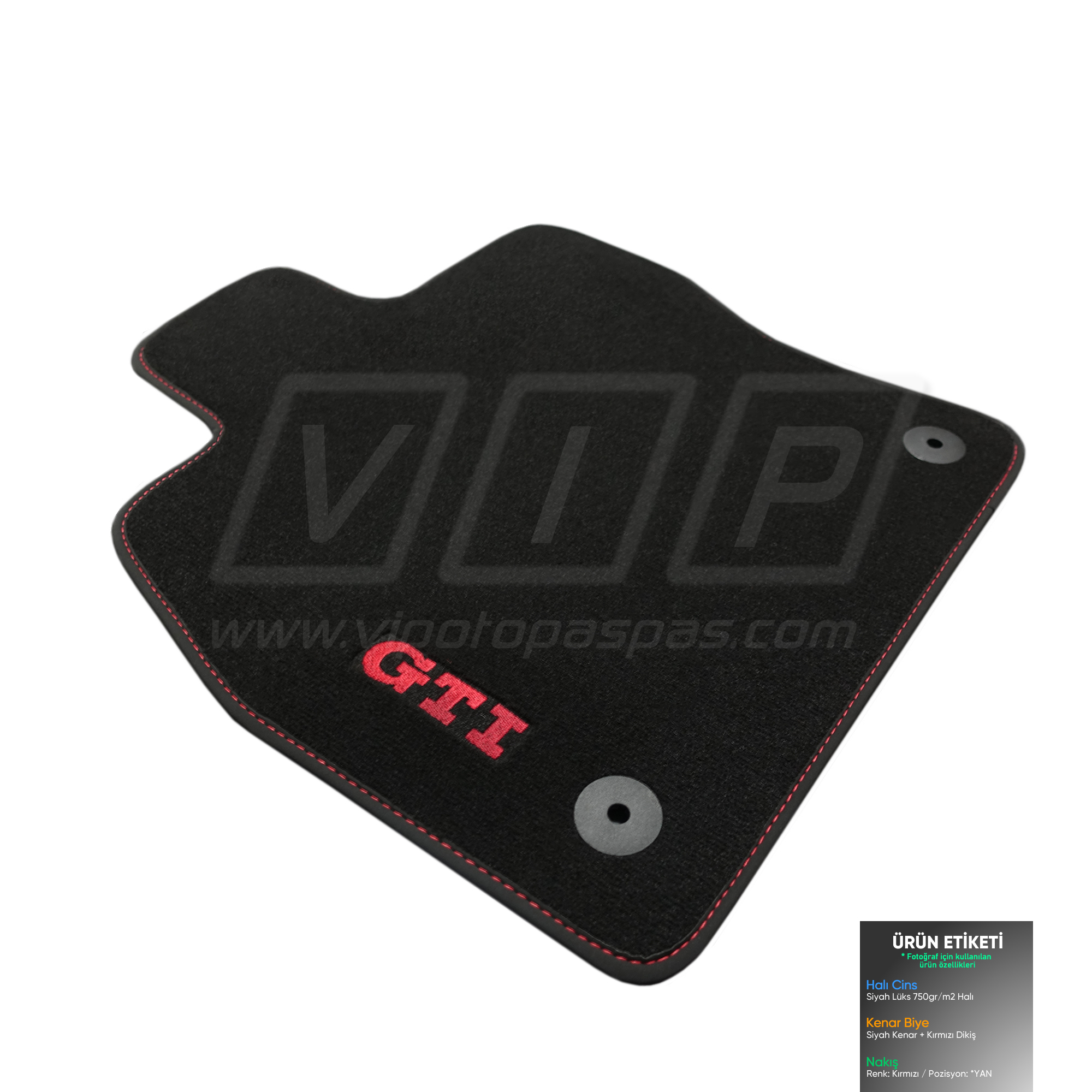 VW GOLF 6 Halı Paspas Takımı 2009-2013 *RHD #GTI
